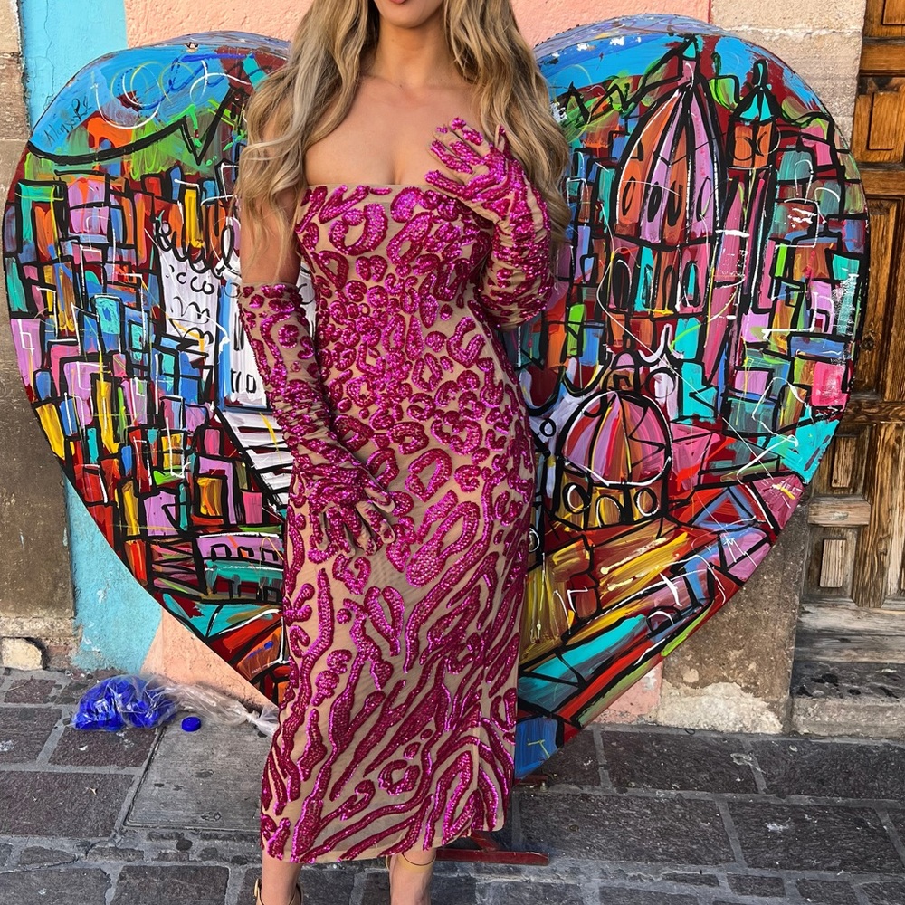 Revolve leopard sequin dress